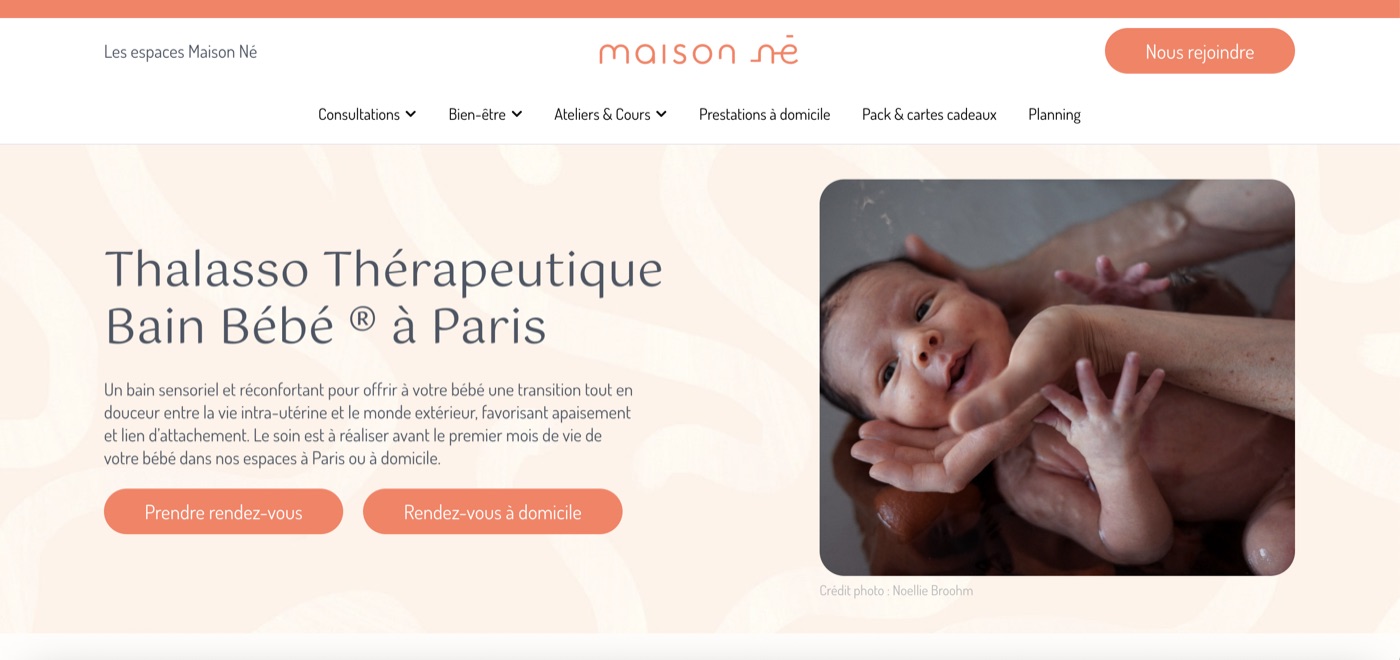 Site vitrine Maison Né — thalasso bébé