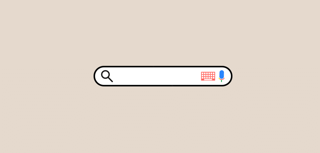 illustration de la définition du SEO, barre de recherche Google